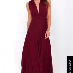 Lulu's Tricks of the trade Dress Burgundy